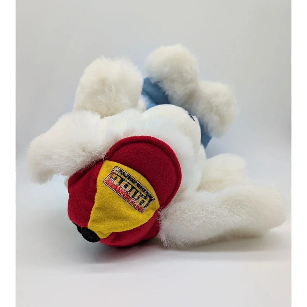 Pilot Gas Plush White Dog Attendant Overalls Coveralls Stuffed Animal 12
